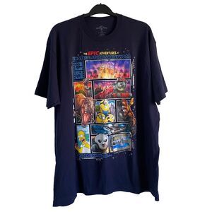 Universal Studios Blue Epic Avent Graphic T-Shirt Blue Short Slv Men's‎ Size 2XL